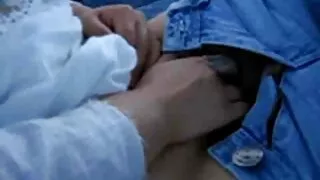 금발을 가진 큰 가슴아에 의해 그녀의 애인에는 소파